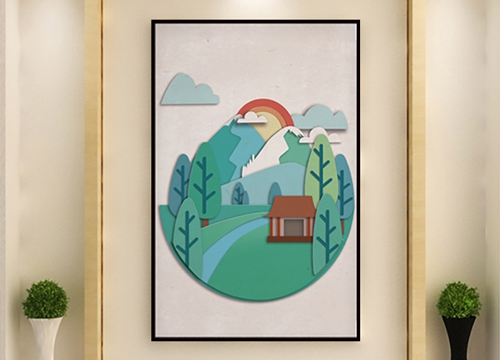 玄關鄉村風裝飾畫制作